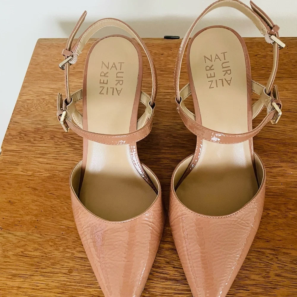Like New,Naturalizer Tan Strappy Heels